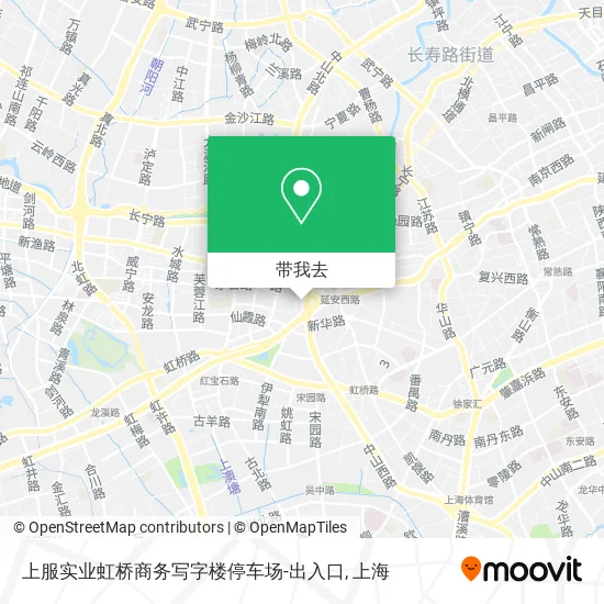 上服实业虹桥商务写字楼停车场-出入口地图