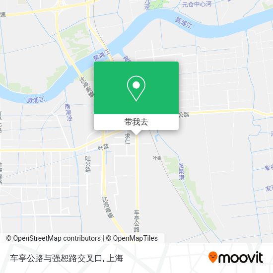 车亭公路与强恕路交叉口地图