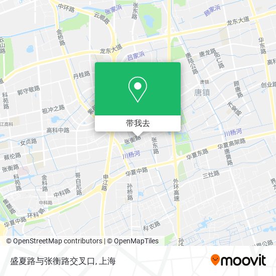 盛夏路与张衡路交叉口地图