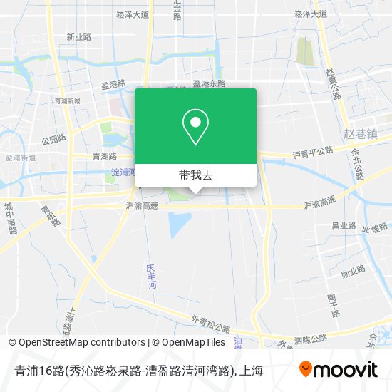 青浦16路(秀沁路崧泉路-漕盈路清河湾路)地图