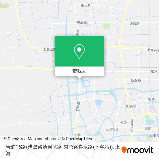 青浦16路(漕盈路清河湾路-秀沁路崧泉路(下客站))地图