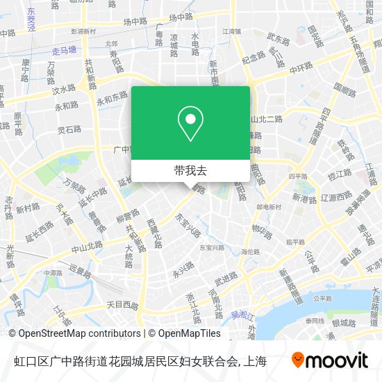 虹口区广中路街道花园城居民区妇女联合会地图