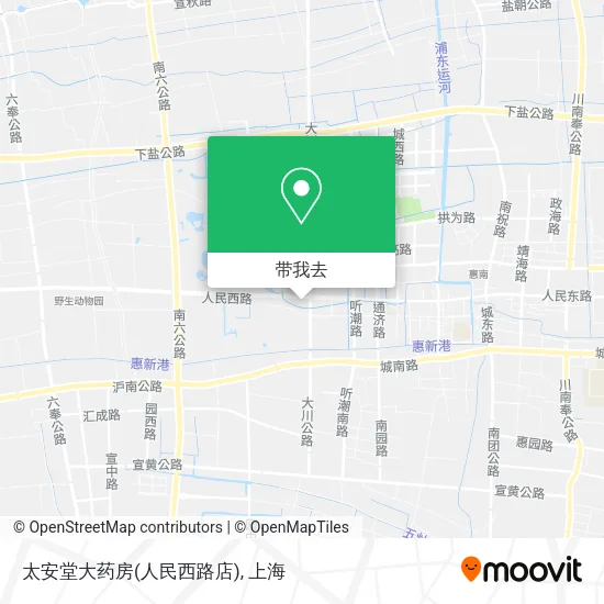 太安堂大药房(人民西路店)地图