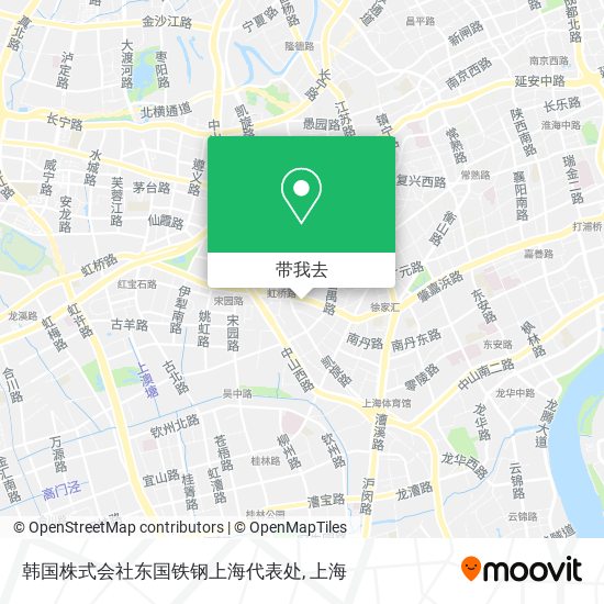 韩国株式会社东国铁钢上海代表处地图