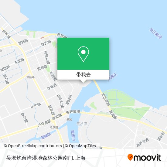 吴淞炮台湾湿地森林公园南门地图