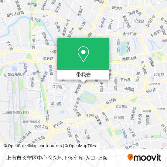 上海市长宁区中心医院地下停车库-入口地图