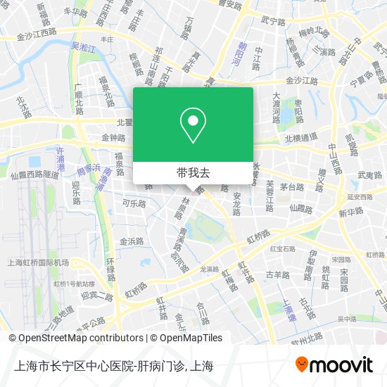 上海市长宁区中心医院-肝病门诊地图