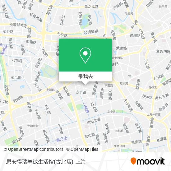 思安得瑞羊绒生活馆(古北店)地图