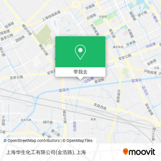 上海华生化工有限公司(金浩路)地图