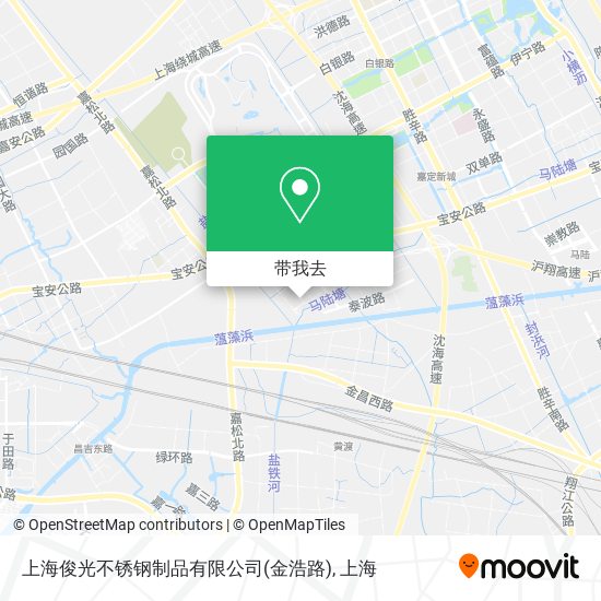 上海俊光不锈钢制品有限公司(金浩路)地图