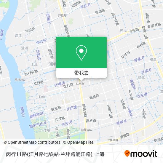 闵行11路(江月路地铁站-兰坪路浦江路)地图