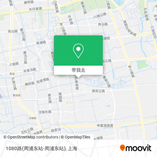 1080路(周浦东站-周浦东站)地图