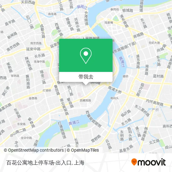 百花公寓地上停车场-出入口地图