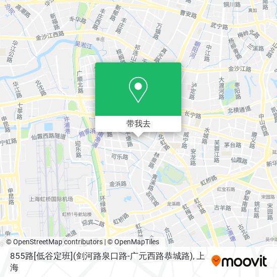 855路[低谷定班](剑河路泉口路-广元西路恭城路)地图