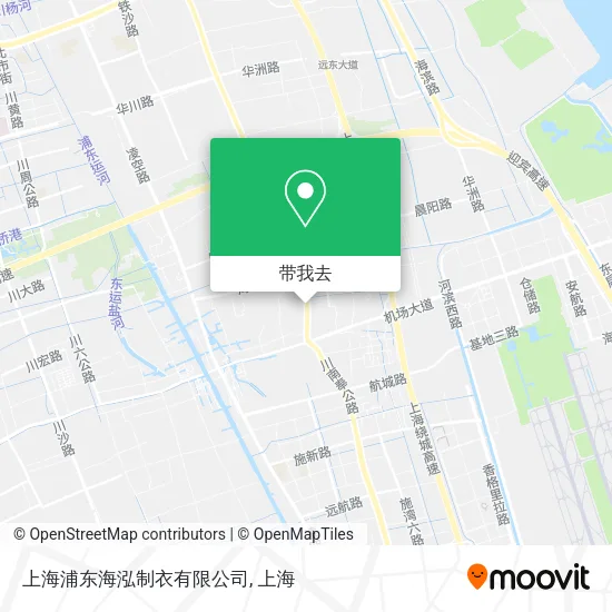 上海浦东海泓制衣有限公司地图