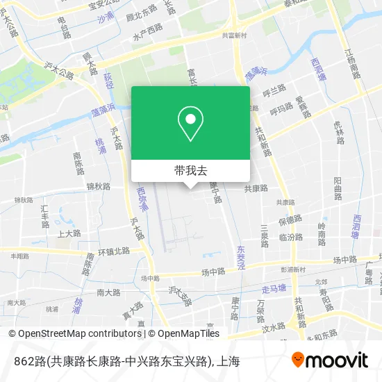 862路(共康路长康路-中兴路东宝兴路)地图