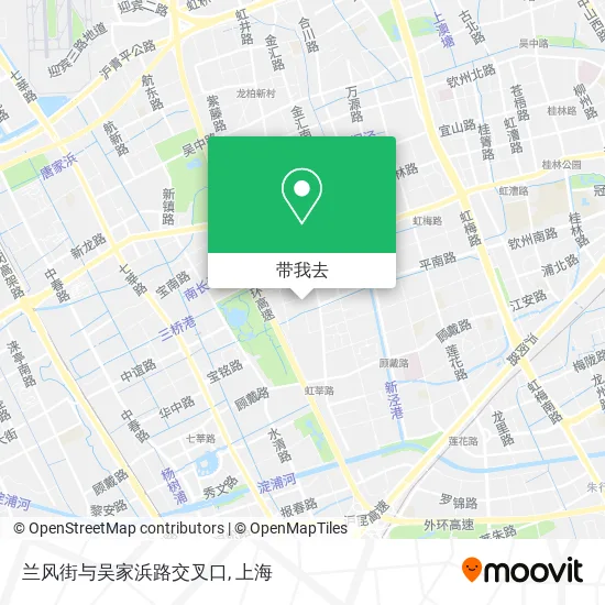 兰风街与吴家浜路交叉口地图