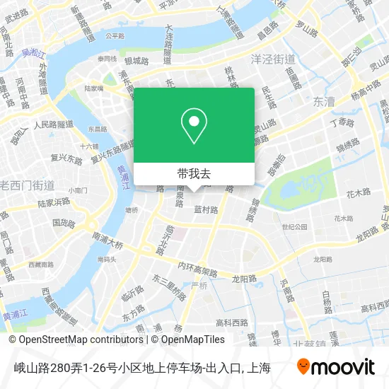 峨山路280弄1-26号小区地上停车场-出入口地图