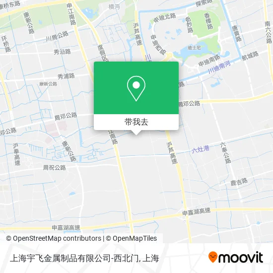 上海宇飞金属制品有限公司-西北门地图