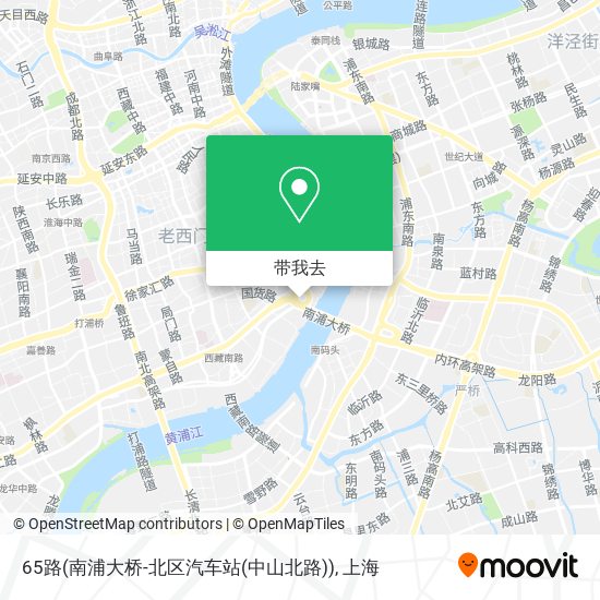 65路(南浦大桥-北区汽车站(中山北路))地图