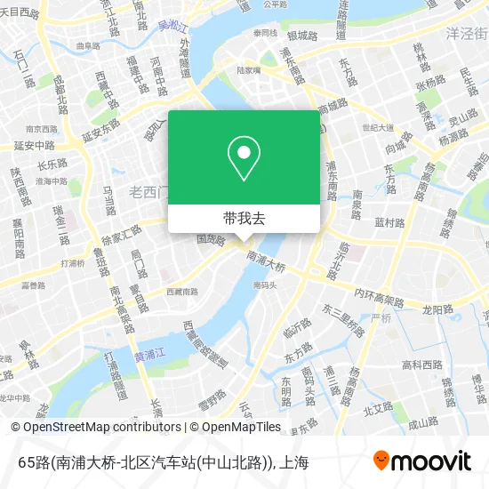 65路(南浦大桥-北区汽车站(中山北路))地图