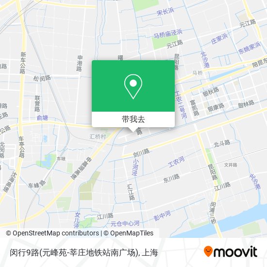 闵行9路(元峰苑-莘庄地铁站南广场)地图