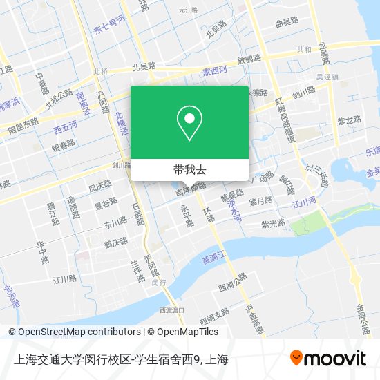 上海交通大学闵行校区-学生宿舍西9地图