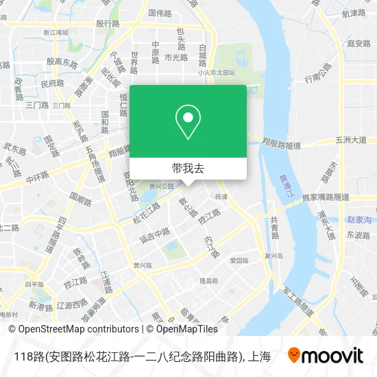 118路(安图路松花江路-一二八纪念路阳曲路)地图