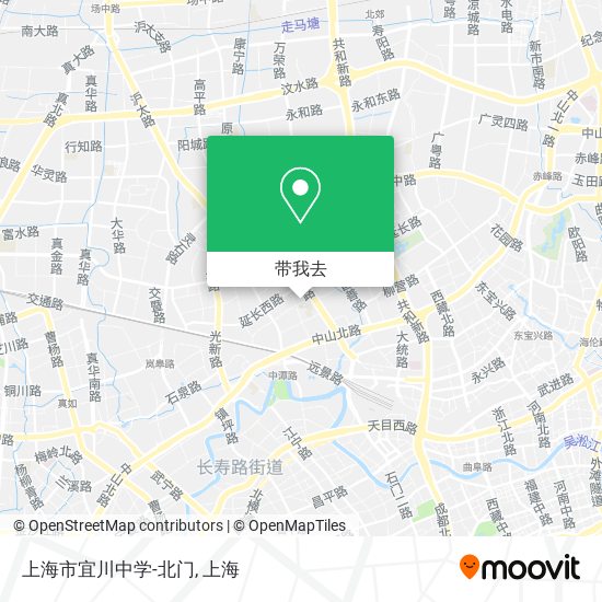 上海市宜川中学-北门地图