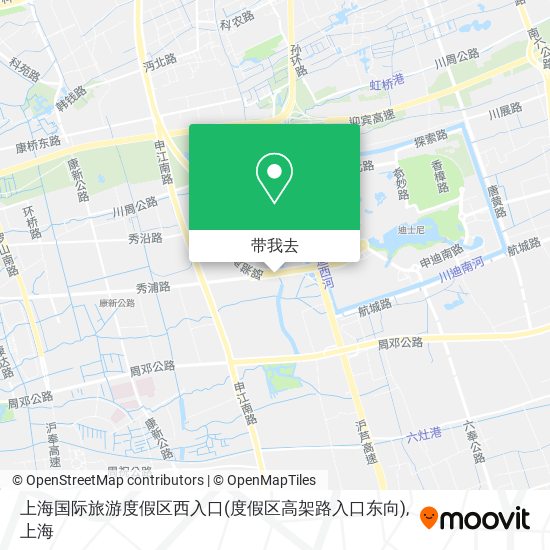 上海国际旅游度假区西入口(度假区高架路入口东向)地图
