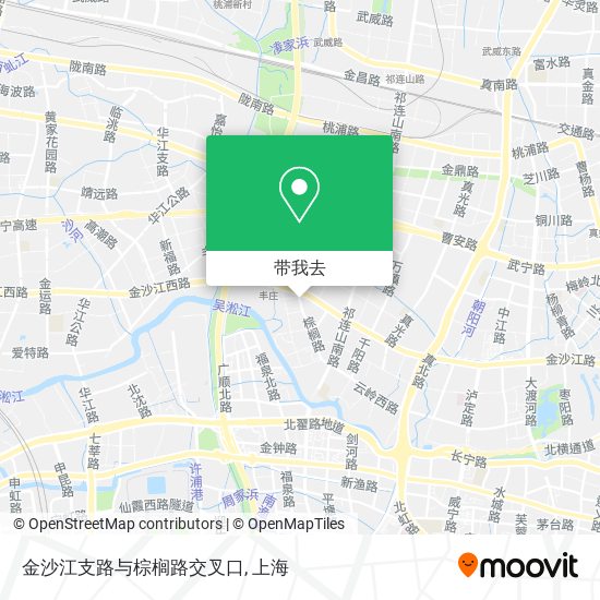 金沙江支路与棕榈路交叉口地图