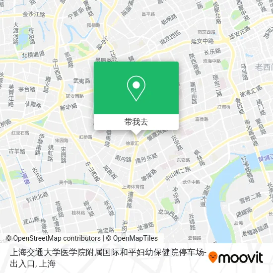 上海交通大学医学院附属国际和平妇幼保健院停车场-出入口地图