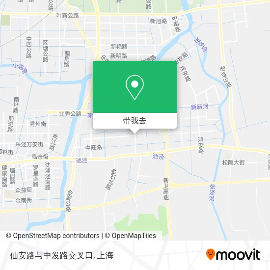 仙安路与中发路交叉口地图