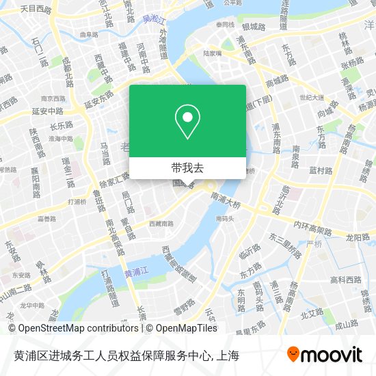 黄浦区进城务工人员权益保障服务中心地图