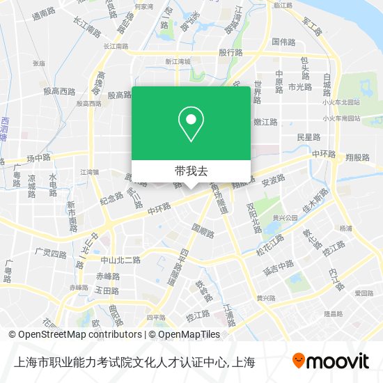 上海市职业能力考试院文化人才认证中心地图