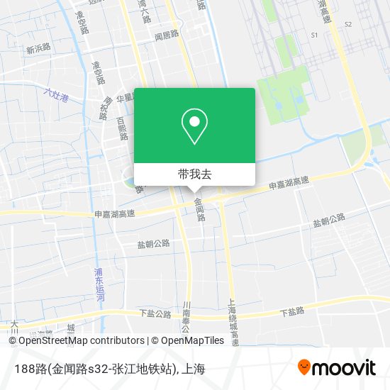 188路(金闻路s32-张江地铁站)地图