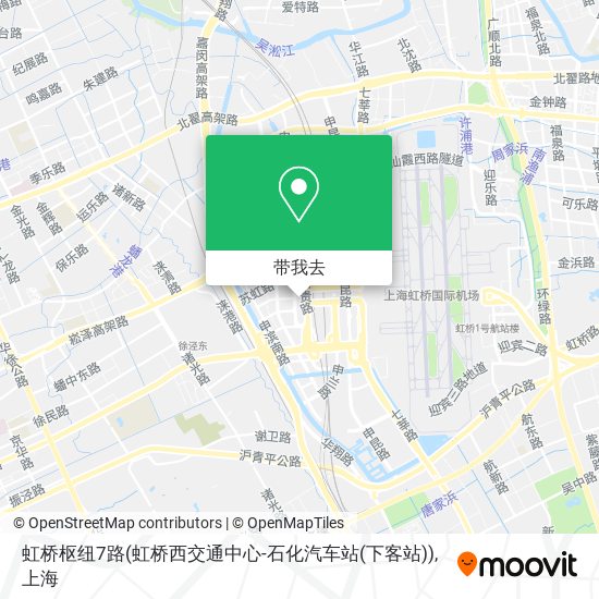 虹桥枢纽7路(虹桥西交通中心-石化汽车站(下客站))地图