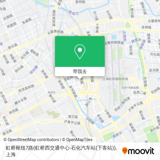 虹桥枢纽7路(虹桥西交通中心-石化汽车站(下客站))地图