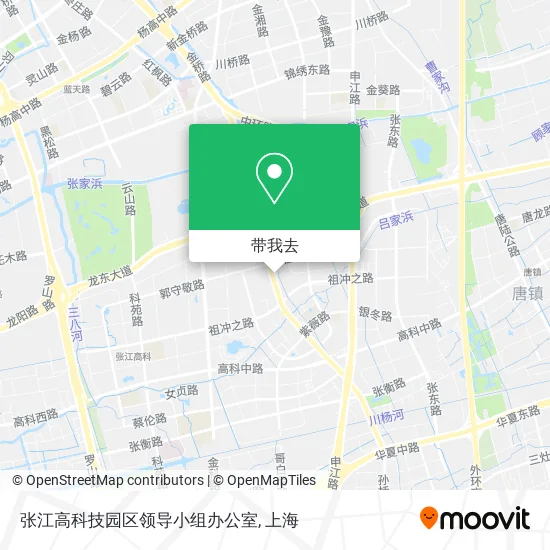 张江高科技园区领导小组办公室地图