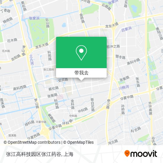 张江高科技园区张江药谷地图