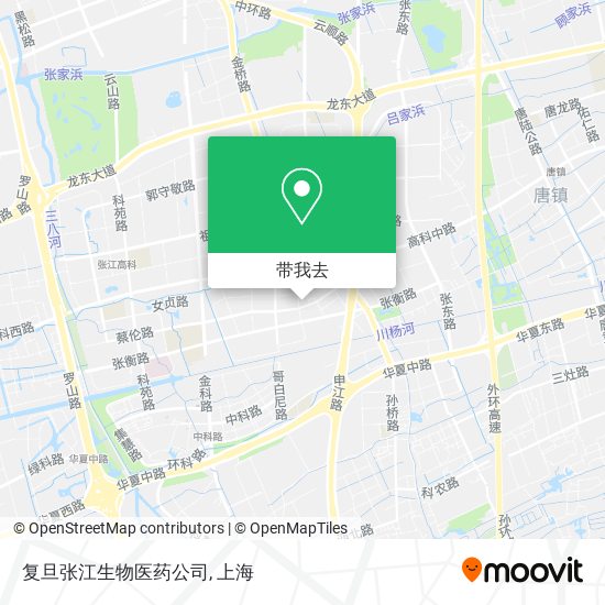 复旦张江生物医药公司地图
