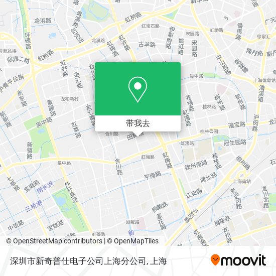 深圳市新奇普仕电子公司上海分公司地图
