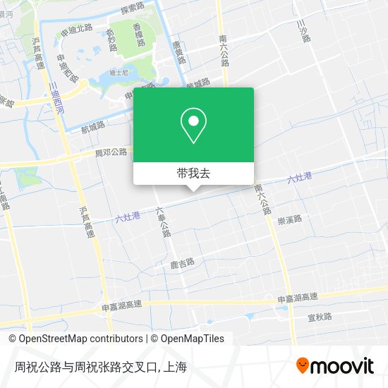 周祝公路与周祝张路交叉口地图