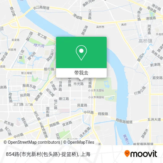 854路(市光新村(包头路)-提篮桥)地图