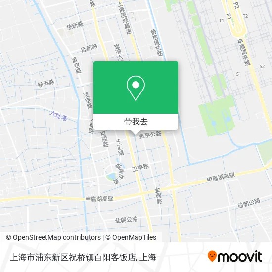 上海市浦东新区祝桥镇百阳客饭店地图