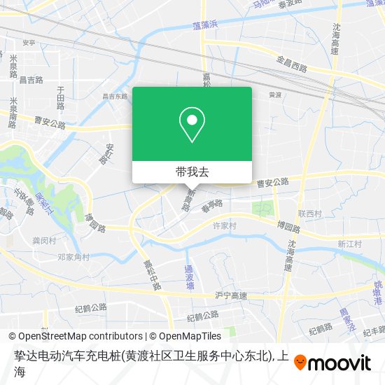 挚达电动汽车充电桩(黄渡社区卫生服务中心东北)地图