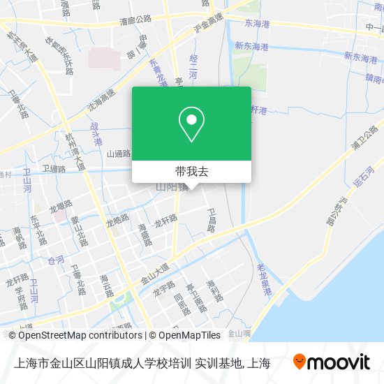 上海市金山区山阳镇成人学校培训 实训基地地图