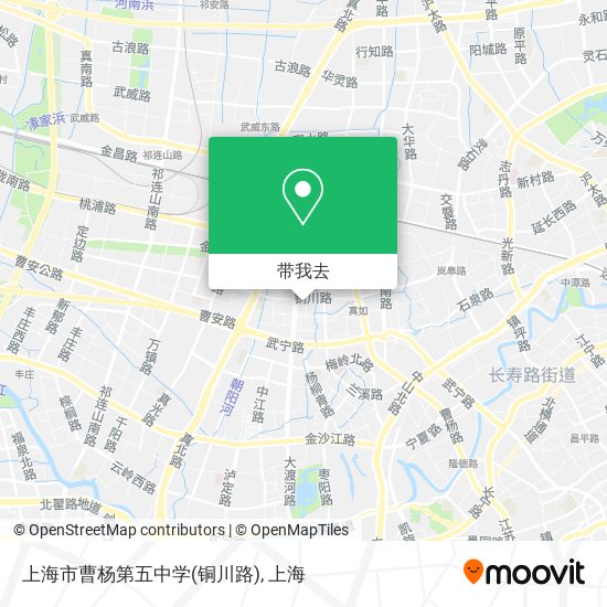 上海市曹杨第五中学(铜川路)地图