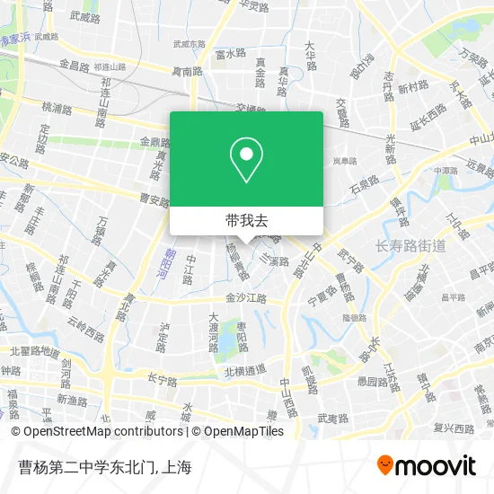 曹杨第二中学东北门地图