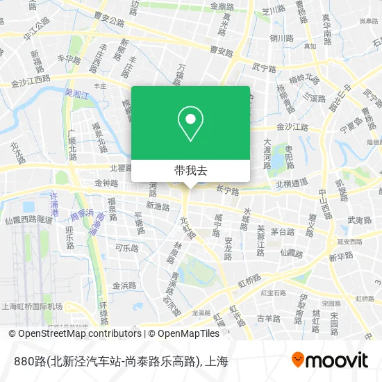 880路(北新泾汽车站-尚泰路乐高路)地图